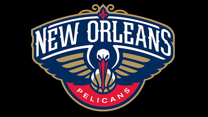 Bola Basket, Pelikan New Orleans, Logo, NBA, Wallpaper HD