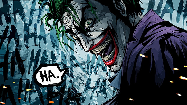 The Joker digital wallpaper, Joker, Batman, comics, HD wallpaper