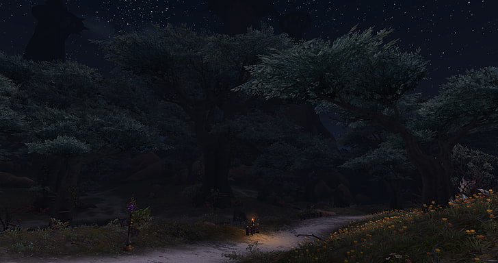 green tree and road, video games, World of Warcraft: Warlords of Draenor, World of Warcraft, HD wallpaper