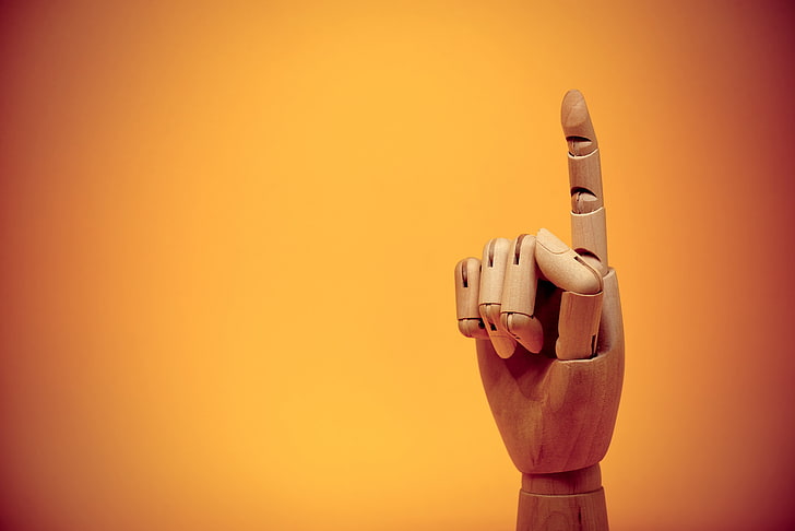 Zeigefinger Holzdekor, Finger, Zeigefinger, Geste, HD-Hintergrundbild