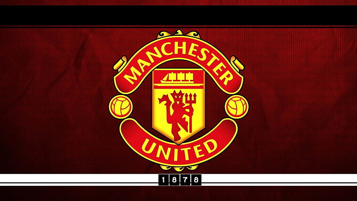 Манчестер Юнайтед логотип, Манчестер Юнайтед, футбольные клубы, Англия, футбол, спорт, HD обои