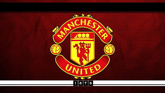 شعار مانشستر يونايتد ، مانشستر يونايتد ، أندية كرة القدم ، إنجلترا ، كرة القدم ، الرياضة، خلفية HD HD wallpaper