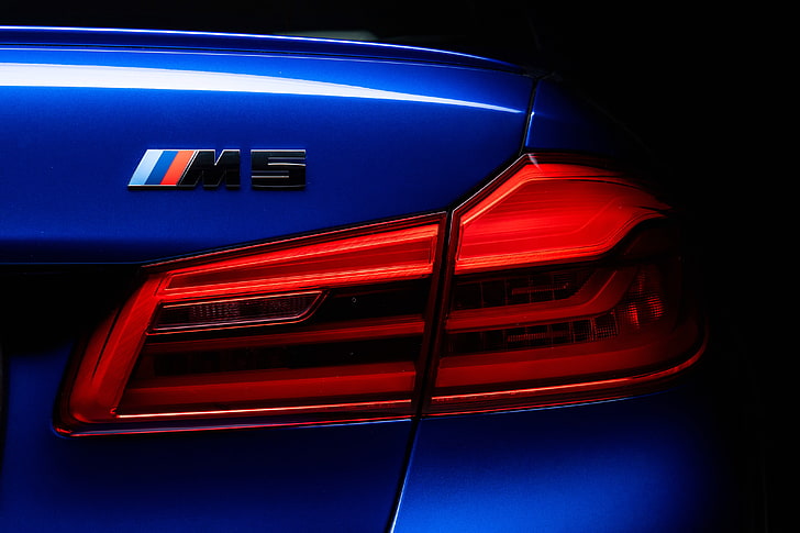 2019, 4K, BMW M5, LED tail lights, HD wallpaper