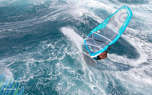 extreme ocean Windsurfer Sports Water Sports HD Art , sport, water, ocean, sea, Extreme, sail, HD wallpaper HD wallpaper
