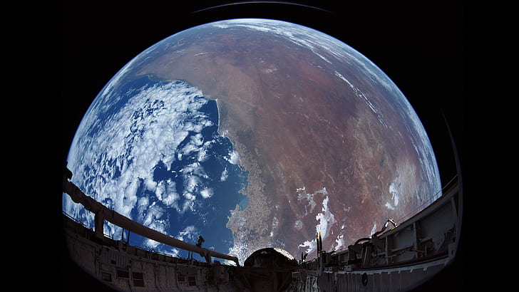 Sfondo di Una Vista Della Terra Dalla Stazione Spaziale Hd, Sfondo HD