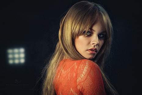 женщины, лицо, портрет, блондинка, Анастасия Щеглова, HD обои HD wallpaper