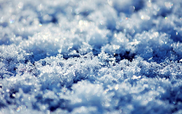 Schneeflocken, Schnee, Makro, HD-Hintergrundbild