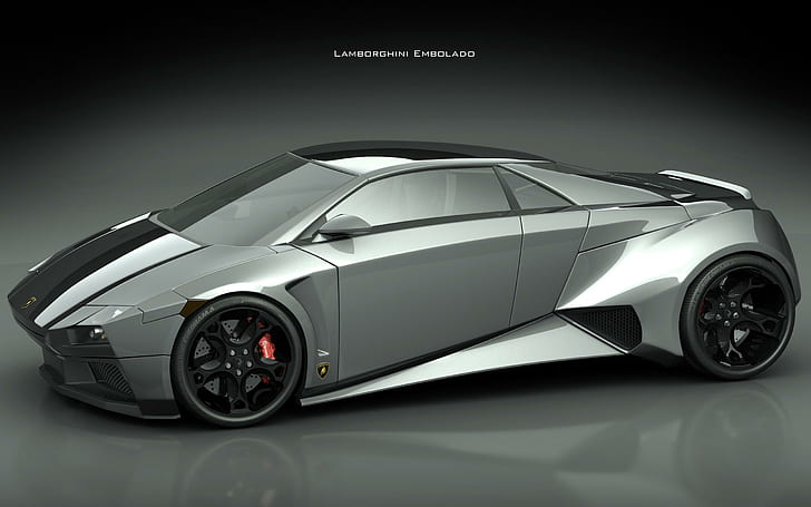 Lamborghini Embolado, gray sports car, lamborghini, embolado, HD wallpaper