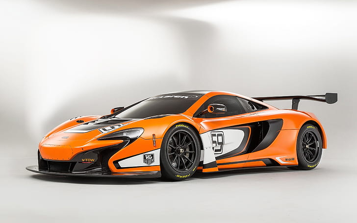2015 McLaren 650S GT3 orange supercar, 2015, McLaren, Orange, Supercar, Fond d'écran HD