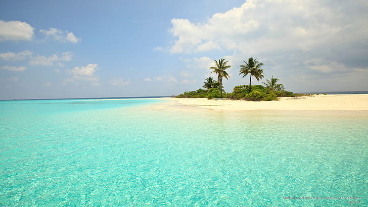 Pulau Mathidhoo, Atol Huvadhoo Utara, Maladewa, Kepulauan, Wallpaper HD