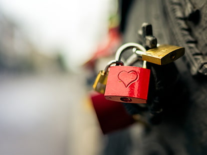 Love hjärtan låser, Love, Hearts, Locks, HD tapet HD wallpaper