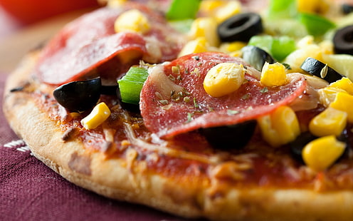 pizza, nourriture, pizza, gros plan, Fond d'écran HD HD wallpaper