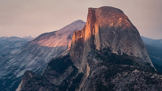 ภูเขา, ทิวทัศน์, พระอาทิตย์ตก, Half Dome, วอลล์เปเปอร์ HD HD wallpaper