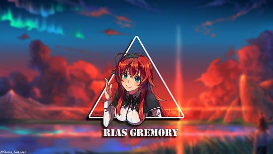 Gremory Rias, gadis anime, pemandangan, Wallpaper HD HD wallpaper
