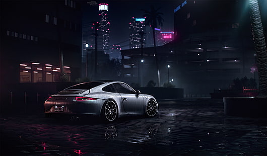 coche, vehículo, Porsche, Porsche 911, noche, Fondo de pantalla HD HD wallpaper