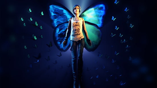 Life Is Strange, Chloe Price, video games, butterfly, HD wallpaper HD wallpaper