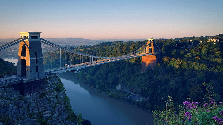 Bridges, Clifton Suspension Bridge, Bridge, Bristol, Landscape, HD wallpaper
