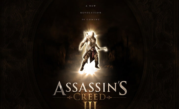 ACIII-4, постер Assassin's Creed III, Игры, Assassin's Creed, видеоигра, 2012, Кредо Убийцы III, Кредо Убийцы 3, AC III, HD обои