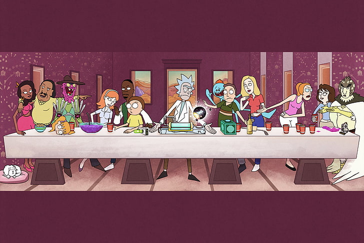 Bird Person, Rick Sanchez, Beth Smith, Rick and Morty, Jerry Smith, Summer Smith, Mr. Meeseeks, Morty Smith, HD тапет