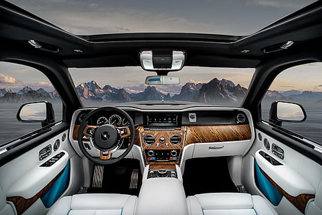 Rolls Royce Cullinan, Rolls Royce, 2019 Autos, Autos, HD, 4k, Interieur, HD-Hintergrundbild HD wallpaper