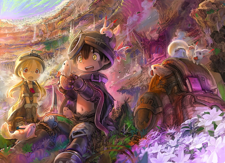 Made in Abyssデジタル壁紙、Made in Abyss、Riko（Made in Abyss）、Regu（Made in Abyss）、 HDデスクトップの壁紙