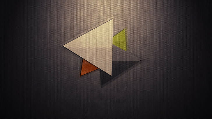 Dreieck, einfacher Hintergrund, HD-Hintergrundbild