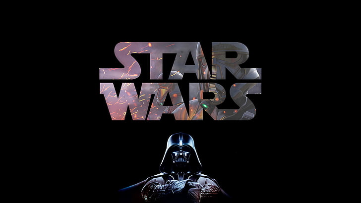 Darth Vader Gwiezdne Wojny Typografia, Tapety HD