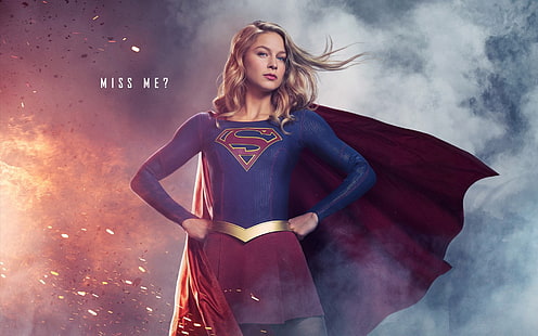 2018 Supergirl säsong 3 TV-affisch, Melissa Benoist, HD tapet HD wallpaper