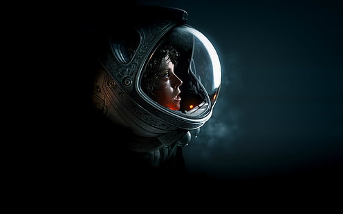 baju ruang angkasa, Ellen Ripley, fiksi ilmiah, Alien (film), karya seni, Sigourney Weaver, Wallpaper HD HD wallpaper