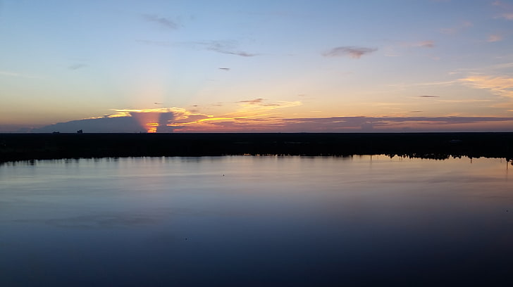 풍경, 호수, 물, 아침, 플로리다, HD 배경 화면