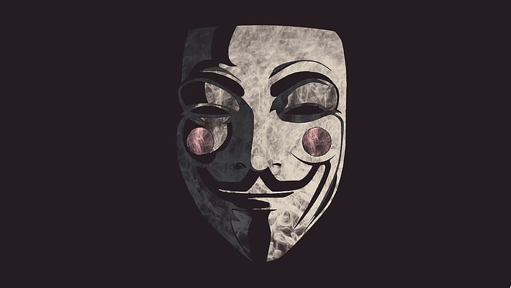 anonimus, haker, komputer, 4k, hd, maska, Tapety HD