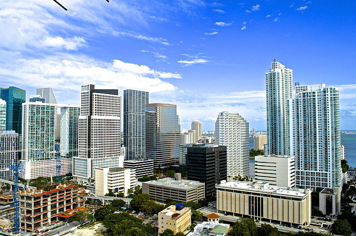 city buildings, summer, building, home, Miami, FL, florida, vice city, HD wallpaper