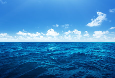 Mar, naturaleza, cielo, nubes, HD tapet HD wallpaper