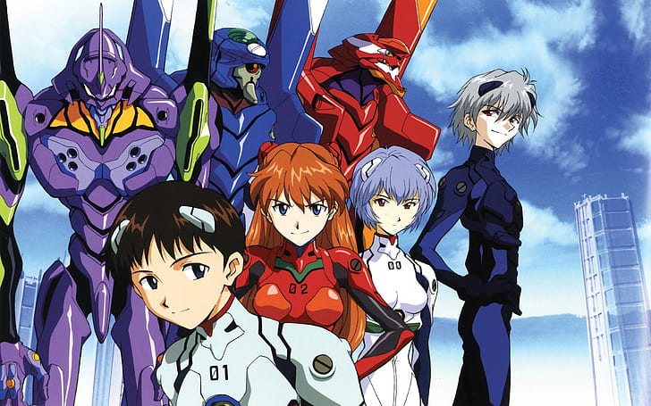 Neon Genesis Evangelion, anime widescreen, Neon, Genesis, Evangelion, Anime, Widescreen, HD tapet
