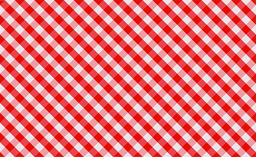 red and white gingham wallpaper, white, red, canvas, Wallpaper, cells, fabric, tablecloth, HD wallpaper HD wallpaper