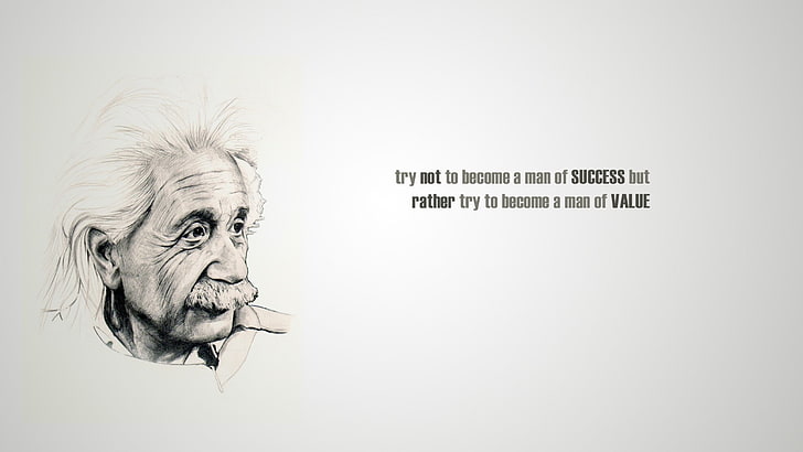 Albert Einstein, quote, Simple Background, HD wallpaper