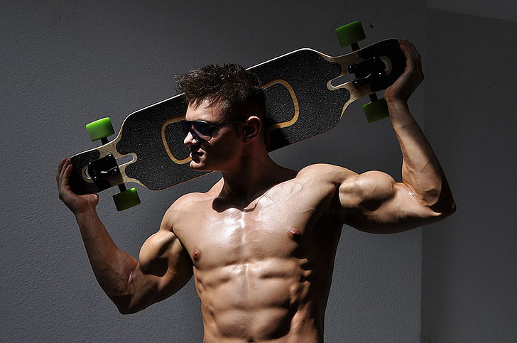 Teejott, mężczyźni, porcje, mięśnie, biceps, abs, 4 sztuki, opalony, sport, sportowcy, modelka, Tapety HD