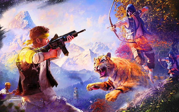 Far Cry 4 Attack, game, jauh menangis, jauh menangis 4 2014, Wallpaper HD