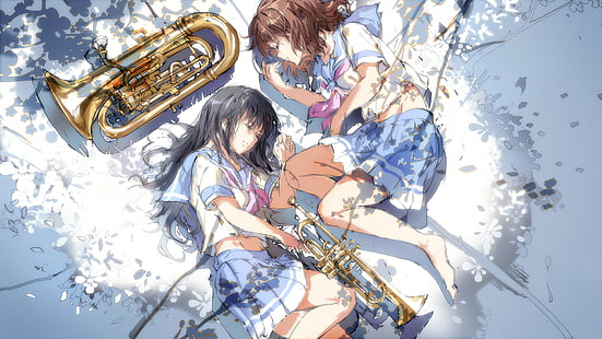 أنيمي ، صوت! Euphonium ، Kumiko Oumae ، Reina Kousaka، خلفية HD HD wallpaper
