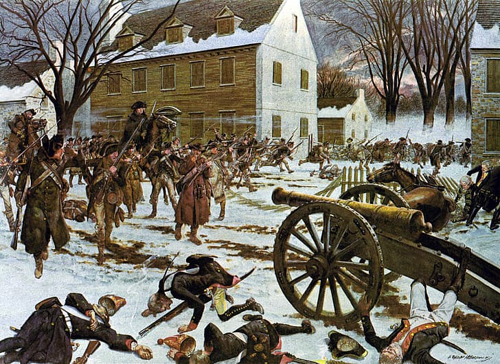الثورة الأمريكية ، معركة ترينتون، خلفية HD