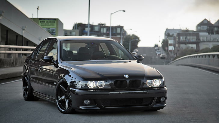 BMW M5 E39, czarne BMW e36, samochody, 2560x1440, BMW M5, Tapety HD
