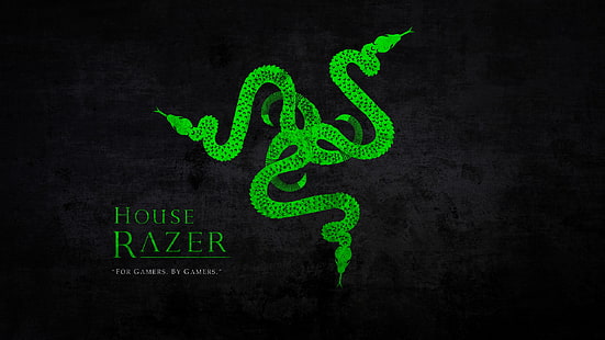 Лого на Razer, 2K, Razer, Razer Inc., зелено, змия, логотип, лого, геймъри, типография, Game of Thrones, HD тапет HD wallpaper