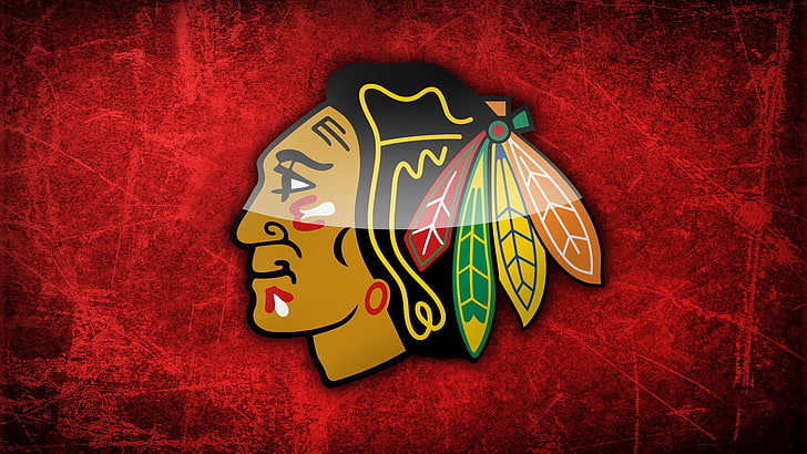 Chicago Blackhawks-logotyp, Chicago, NHL, Blackhawks, HD tapet