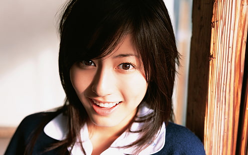 ญี่ปุ่น Yumi Sugimoto ผู้หญิงนางแบบเอเชียยิ้ม, วอลล์เปเปอร์ HD HD wallpaper