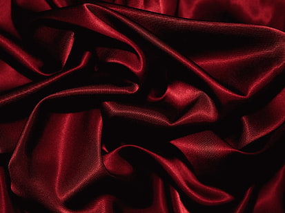 赤いサテンの織物、絹、布、柔らかい、 HDデスクトップの壁紙 HD wallpaper