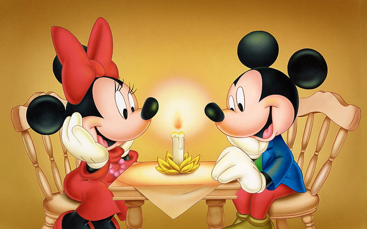 Mickey et Minnie Mouse Loving Meeting Disney Pictures Photos Wallpaper Hd 1920 × 1200, Fond d'écran HD