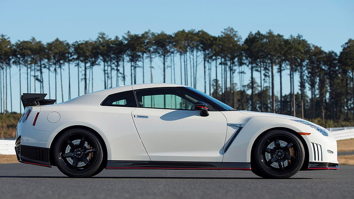 Nissan GTR blanc, Nissan GT-R, voiture, Fond d'écran HD