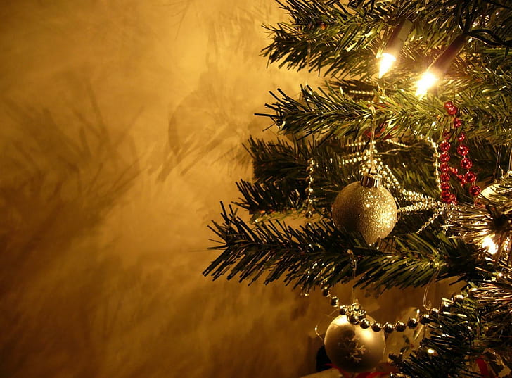 pohon natal, karangan bunga, dekorasi natal, perhiasan, cahaya, bayangan, pohon natal, pohon natal, karangan bunga, dekorasi natal, perhiasan, cahaya, bayangan, Wallpaper HD