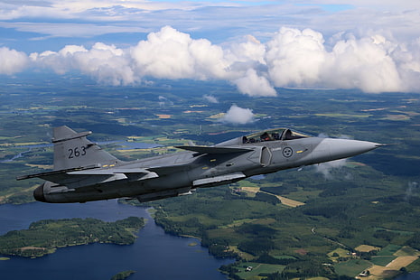Jet Fighters, Saab JAS 39 Gripen, Самолети, Jet Fighter, Warplane, HD тапет HD wallpaper