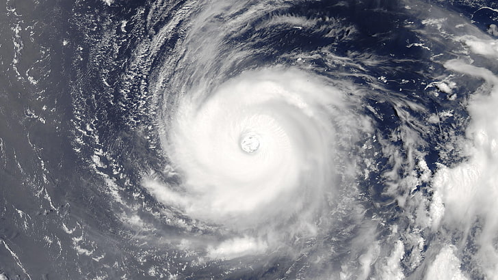 Наса, облаци, океан, буря, тайфун, ураган, циклон, тропическа буря, тайфун Нору, Тихия океан, сателитни изображения, въздушна фотография, облак, HD тапет